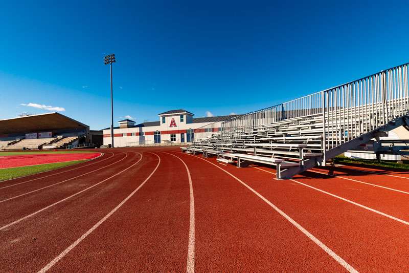 The running track and Stevens High Performance Centre