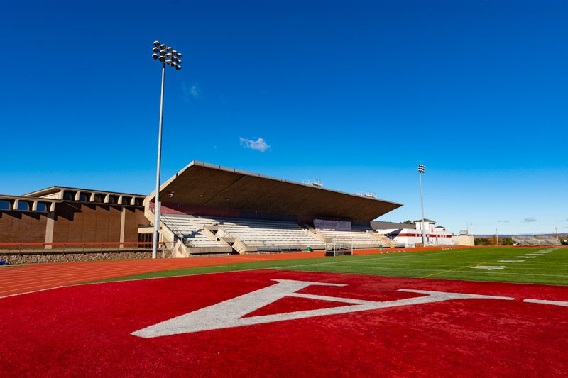 The main stadium seating section